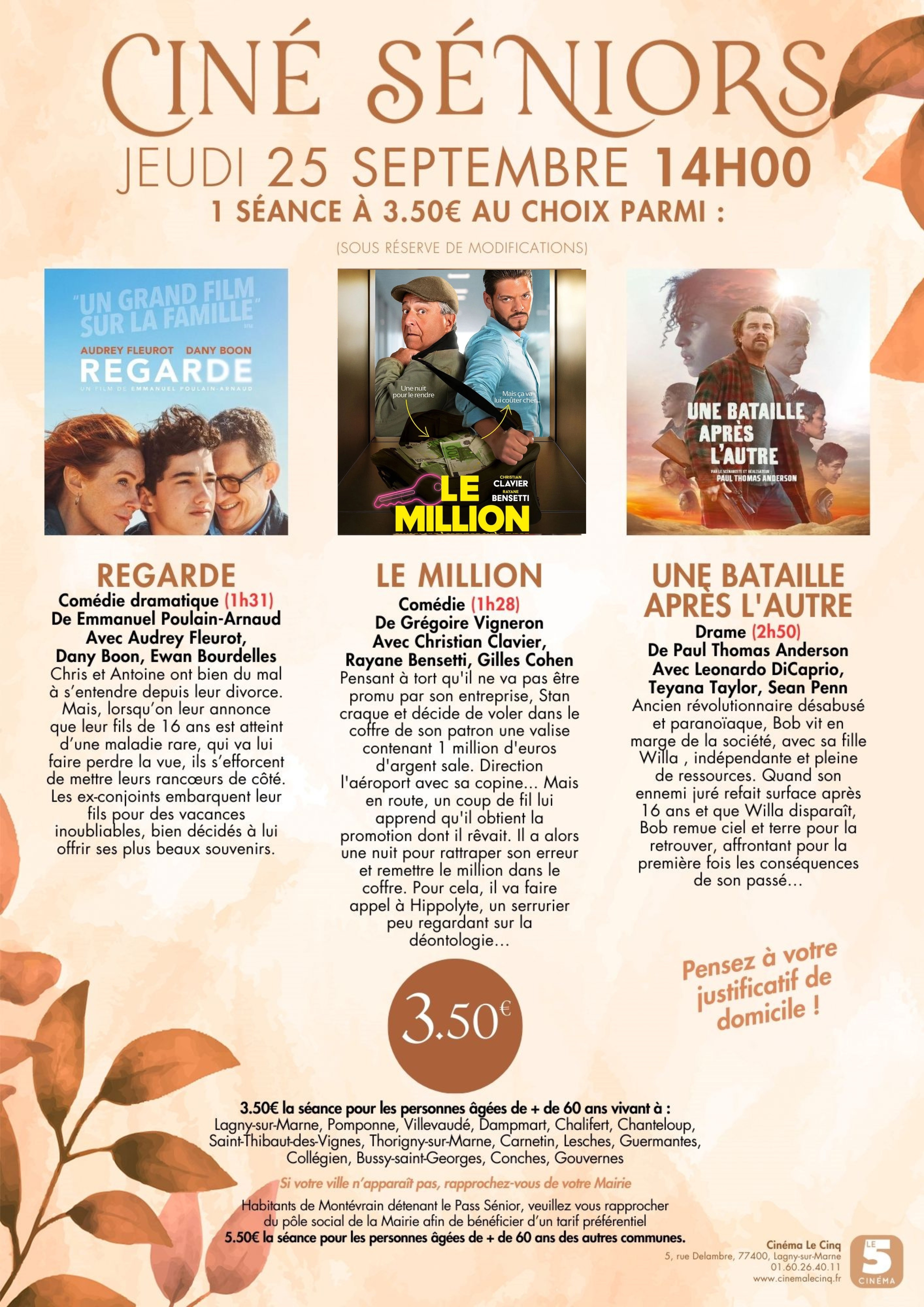 Cine seniors 25 sept