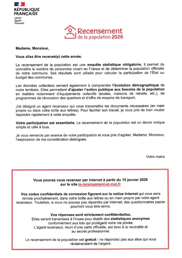Recensement 2026